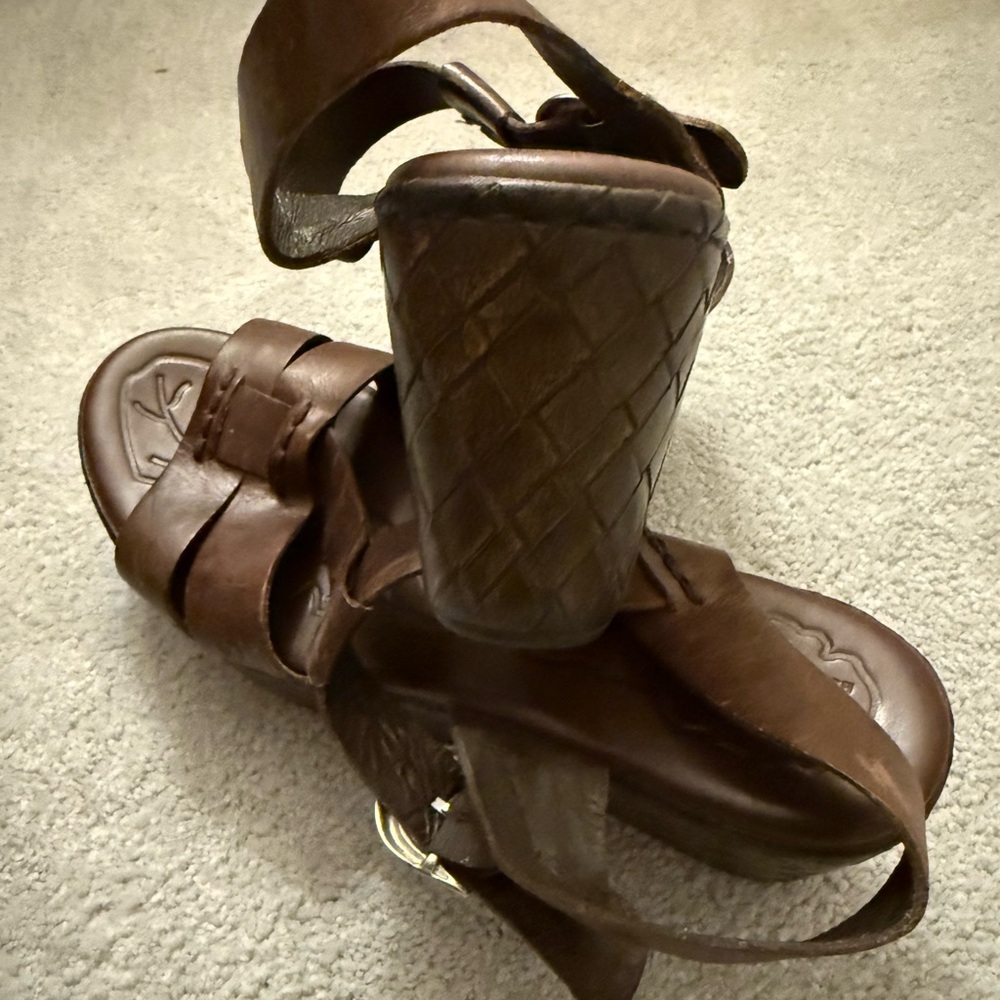 Born Brown Leather Gladiator Sandals - Picture 4 of 5